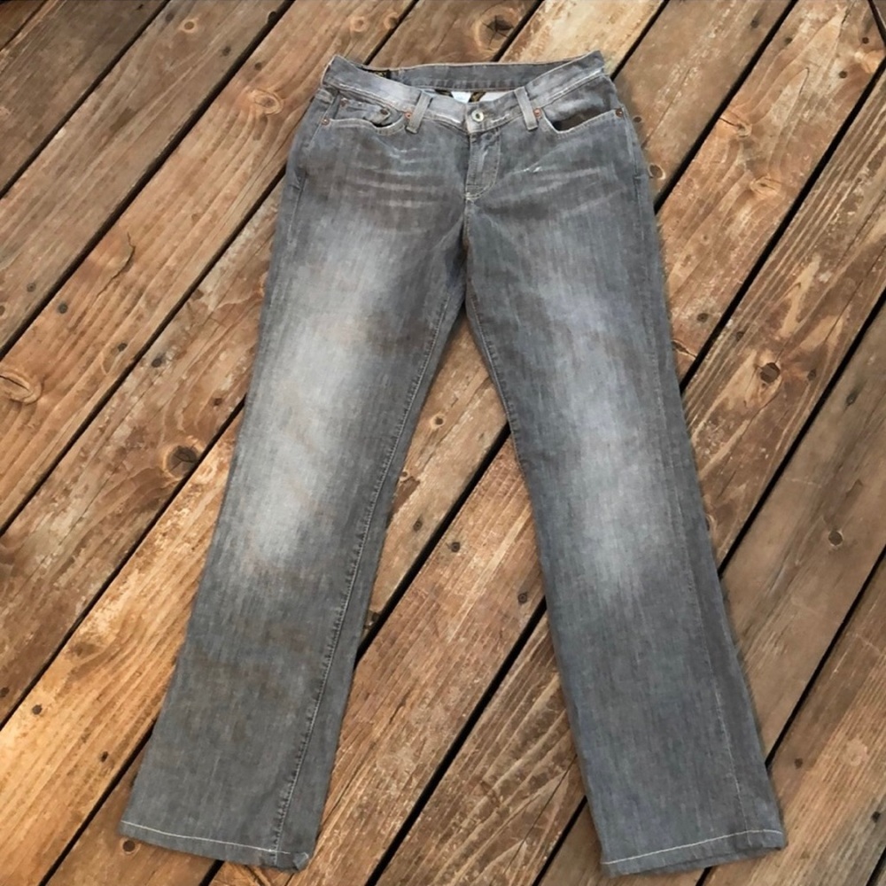 Lucky Brand Distressed Grey Classic Rider Jeans